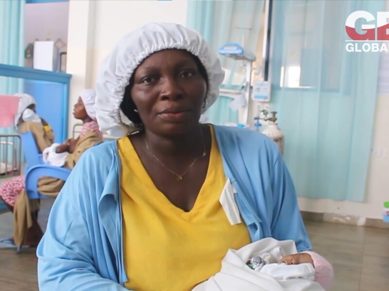 Mother Miriam Dodoo with her premature baby at Ghana's Hope Christian Hospital